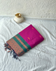 Picture of Dark Pink with Green Kalyani Cotton Saree